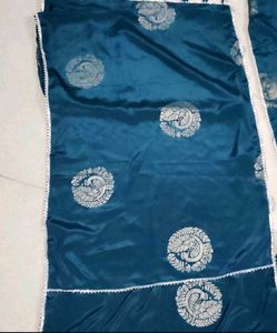 Teal Kurta Set with Dupatta,and hijabcaptriangale