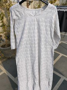 White Embroidered Kurta..
