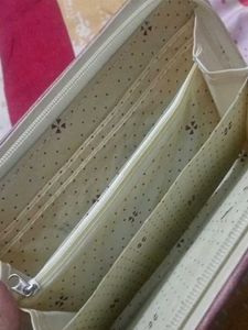Zara Pink Suede Zip Around Wallet