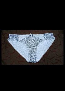 Blue &amp; White Patterned Briefs