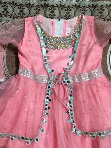 Baby Frok Mirror Work