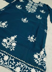 Patiala Suit Set with Floral Dupatta