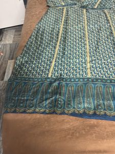 Bluish green Paisley Print Kurta