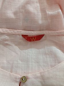 Peach Linen Tunic Dress