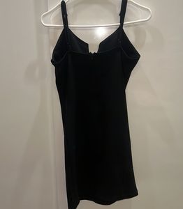 Chic Black V-Neck Mini Dress