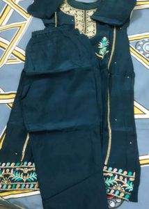 Elegant Teal Kurta with Pants Set
