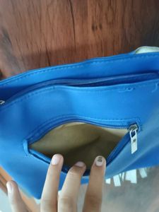 Stylish Blue Fringed Crossbody Bag