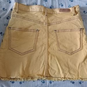denim fitted miniskirt