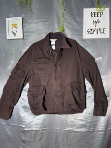 Zara Brown denim  Utility Jacket