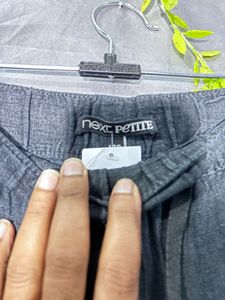 NEXT Comfortable Grey Linen Blend Pants