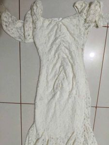 Lace White Mini Dress