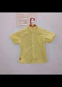 Light Green Striped Short Sleeve Shirt