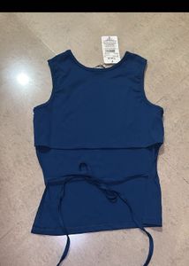 SHEIN Sleek Teal Sleeveless Top