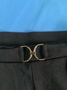 H&amp;M Chic Wide-Leg Black Trousers
