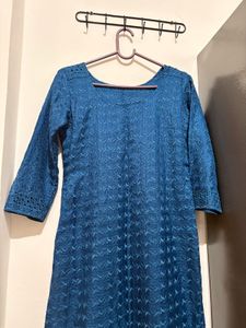 Elegant Teal Lace Kurta