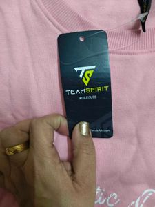 Teamspirit Pink Sweatshirt in XXL size loose fit