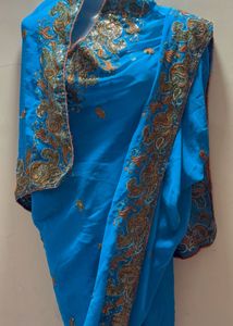 Beautiful Blue Embellished Saree