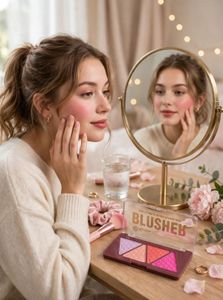 🌸 ANGEL ROSE 4-SHADE POWDER BLUSH PALETTE 💗