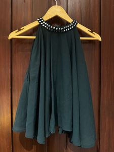 Stylish Embellished Neck Blouse