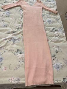 Peach bodycon dress