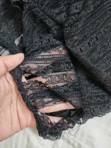 Sheer Black Lace Bralette 🧸✨️