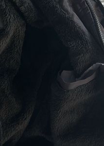 Fur Trim Black Winter Coat