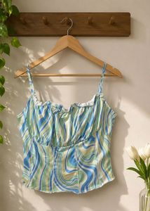 Retro Swirl Print Camisole Top
