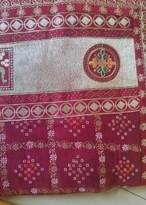 Embroidered Green Saree