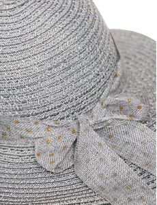 Grew bow woven beach  hat