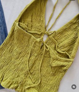 Chic Ruched Halter Neck Top