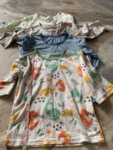 Cute Dinosaur Print Long Sleeve Tops
