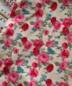Floral Print Puff Sleeve Sweetheart Neck Dress