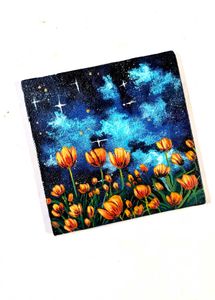 Mini Vibrant Starry Night Tulip Painting