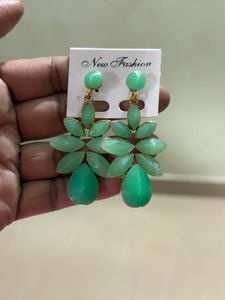 Elegant Green Drop Earrings