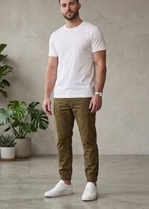Brown Cargo Pants pure cotton