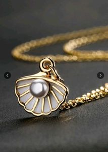 2 Charming Pearl Shell &amp; Boat Pendant Necklaces