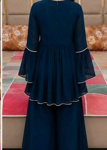 Elegant Teal Kurta with Palazzo Set