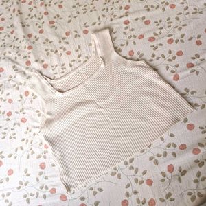 Ribbed Knit Cropped Tank Top