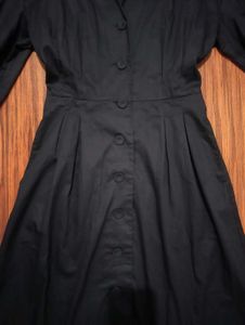 Navy Blue Classic Button-up maxi shirt dress
