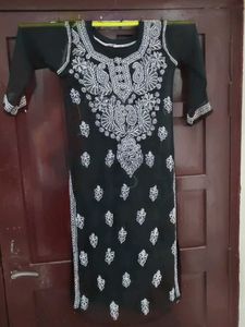 Black Embroidered kurta