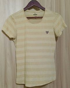 2Go Women's Striped Regular fit Sports T-Shirt