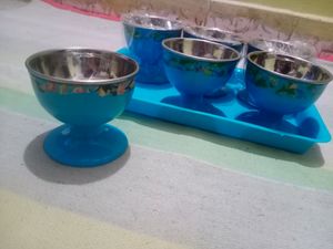 Retro Stainless Steel Dessert Cups