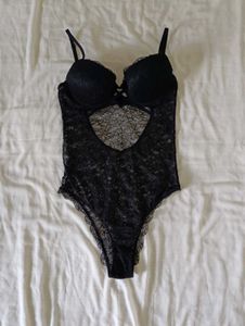 Black Lace Teddy Bodysuit