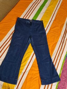 Blue Flared Denim Jeans
