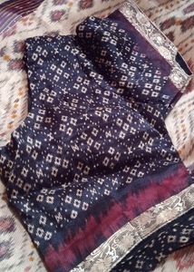 Black And Cream Saree