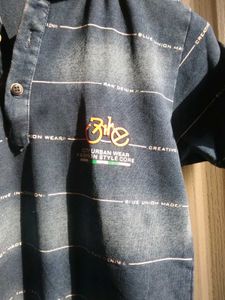 Denim Striped T-Shirt