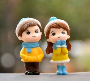 winter couple doll