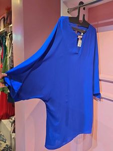 Vibrant Blue Flowy Tunic dress