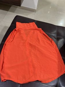 Bold orange classic top