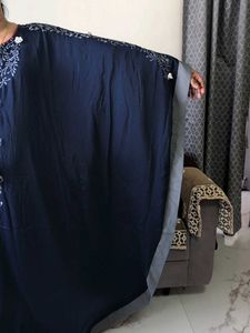 Elegant Navy Embroidered Kurta